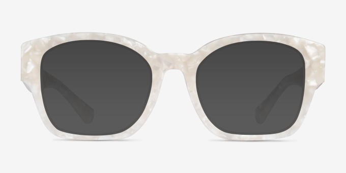 Proxima White AcetateEyeglass Frames from EyeBuyDirect, with Tinted Lenses