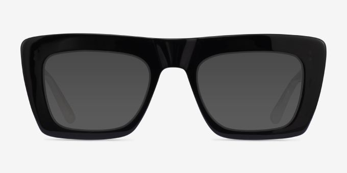 Planetary Dark Green White AcetateEyeglass Frames from EyeBuyDirect, with Tinted Lenses