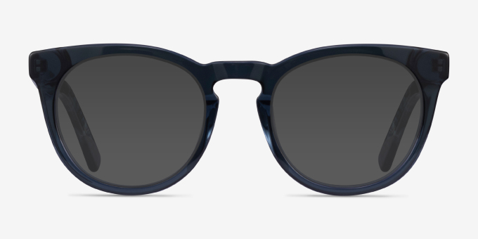 Lush Cear Blue Floral AcetateEyeglass Frames from EyeBuyDirect, with Tinted Lenses