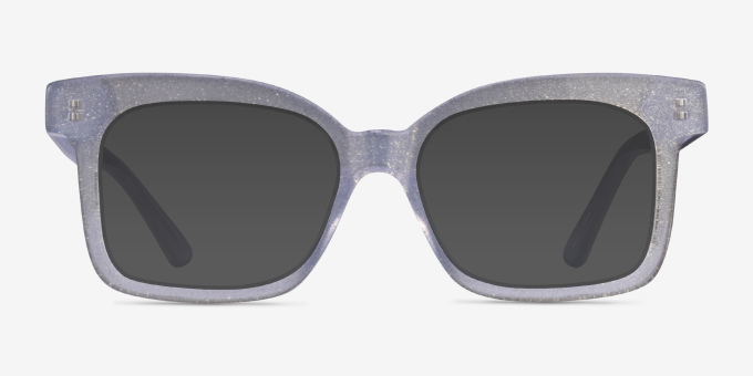Boheme Shiny Gray AcetateEyeglass Frames from EyeBuyDirect, with Tinted Lenses