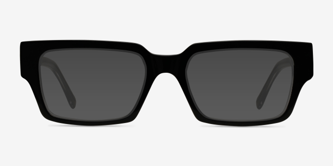 Rand Black AcetateEyeglass Frames from EyeBuyDirect, with Tinted Lenses
