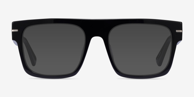 Chet Black AcetateEyeglass Frames from EyeBuyDirect, with Tinted Lenses