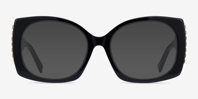 Prawl Black AcetateEyeglass Frames from EyeBuyDirect, with Tinted Lenses