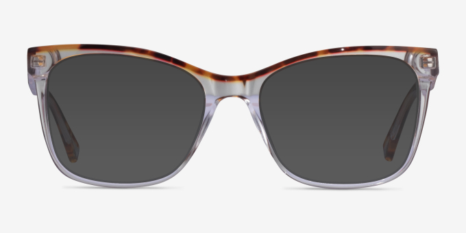 Rima Tortoise Clear AcetateEyeglass Frames from EyeBuyDirect, with Tinted Lenses