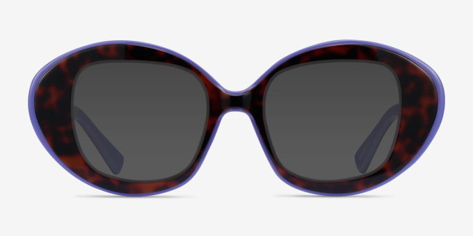 Troupe Tortoise Purple AcetateEyeglass Frames from EyeBuyDirect, with Tinted Lenses