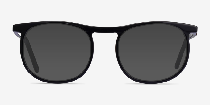 Regent Black AcetateEyeglass Frames from EyeBuyDirect, with Tinted Lenses