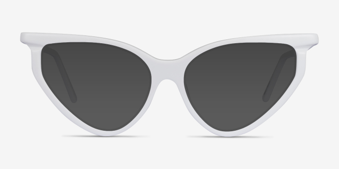 Siamese White AcetateEyeglass Frames from EyeBuyDirect, with Tinted Lenses