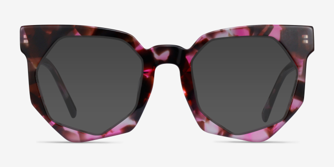 Jewel Pink Tortoise AcétateMontures de lunettes de vue d'EyeBuyDirect, Avec des Verres Teintés