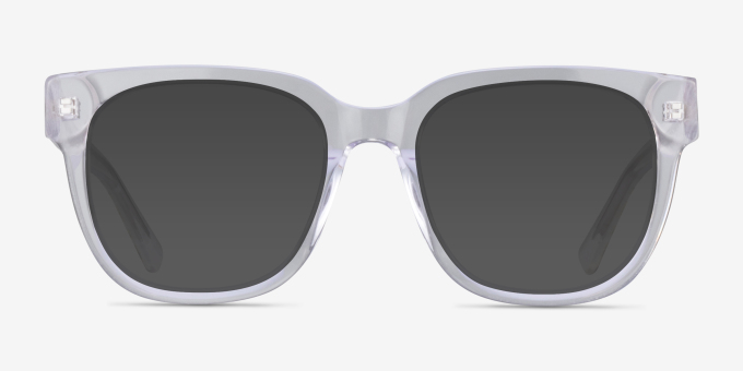 Snapdragon Clear Floral AcetateEyeglass Frames from EyeBuyDirect, with Tinted Lenses