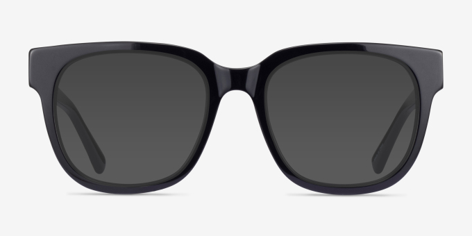 Snapdragon Black Floral AcetateEyeglass Frames from EyeBuyDirect, with Tinted Lenses