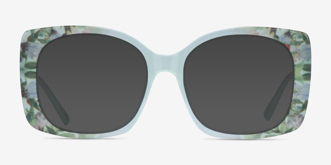 Amaryllis Green Floral Green AcetateEyeglass Frames from EyeBuyDirect, with Tinted Lenses