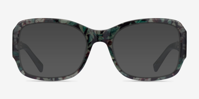 Viola Green Floral AcetateEyeglass Frames from EyeBuyDirect, with Tinted Lenses