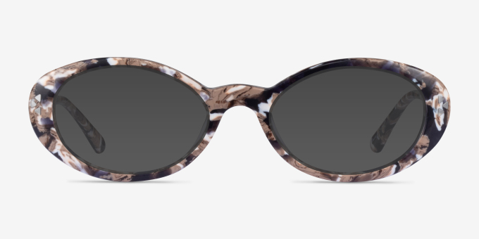 Jetta Brown Gold Floral AcetateEyeglass Frames from EyeBuyDirect, with Tinted Lenses