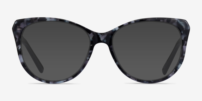 Thalia Gray Tortoise AcetateEyeglass Frames from EyeBuyDirect, with Tinted Lenses