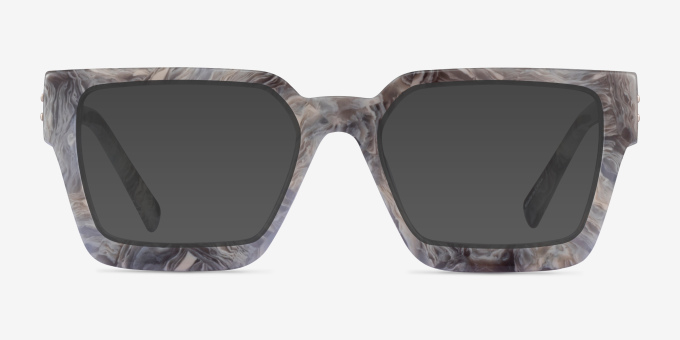 Hestia Gray Floral AcetateEyeglass Frames from EyeBuyDirect, with Tinted Lenses