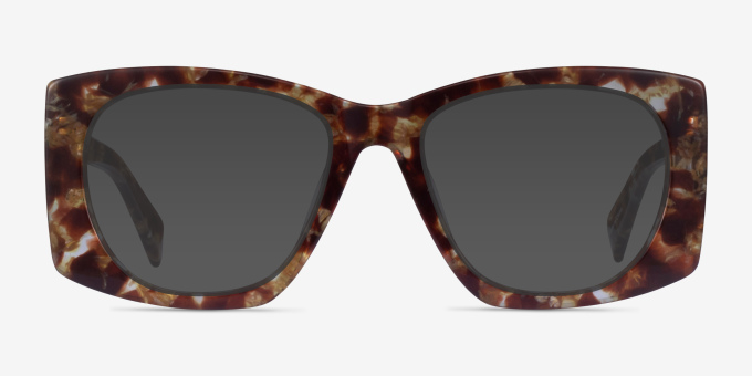 Valencia Brown AcetateEyeglass Frames from EyeBuyDirect, with Tinted Lenses