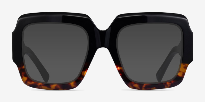 Fira Black Tortoise AcetateEyeglass Frames from EyeBuyDirect, with Tinted Lenses