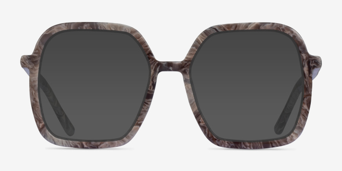 Artemis Gray AcetateEyeglass Frames from EyeBuyDirect, with Tinted Lenses