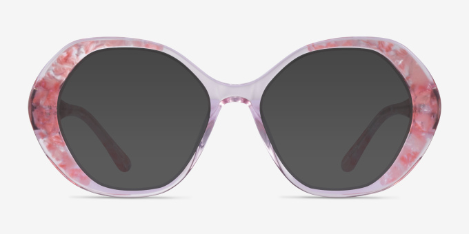 Brigid Pink AcetateEyeglass Frames from EyeBuyDirect, with Tinted Lenses