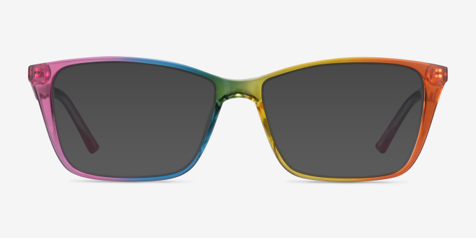 Sunbeam Rainbow PlasticEyeglass Frames from EyeBuyDirect, with Tinted Lenses