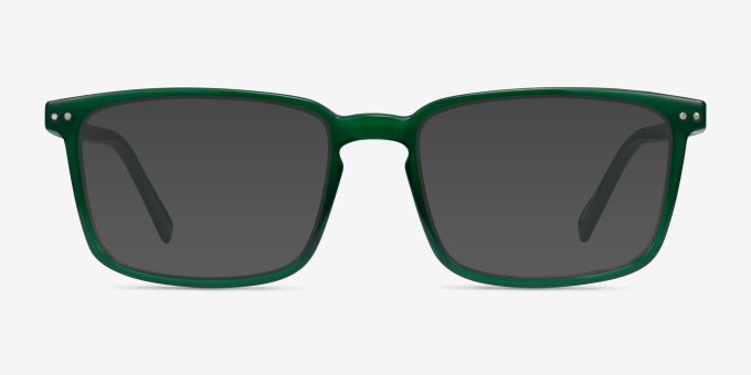 Moringa Green PlasticEyeglass Frames from EyeBuyDirect, with Tinted Lenses