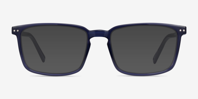 Moringa Crystal Dark Blue PlasticEyeglass Frames from EyeBuyDirect, with Tinted Lenses