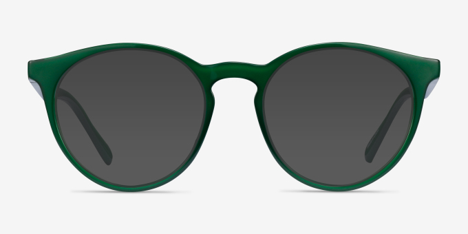 Ginkgo Green PlasticEyeglass Frames from EyeBuyDirect, with Tinted Lenses