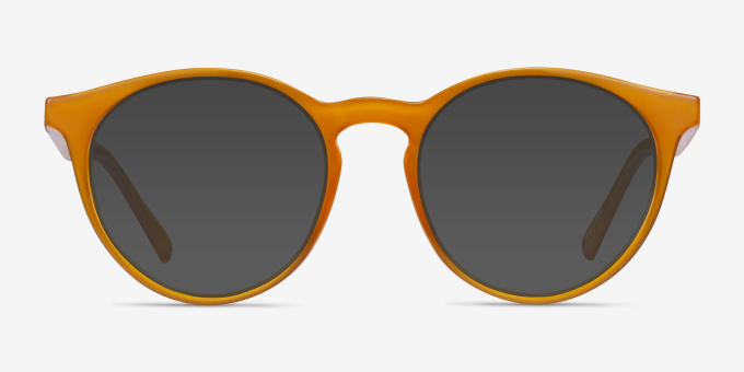 Ginkgo Yellow PlasticEyeglass Frames from EyeBuyDirect, with Tinted Lenses