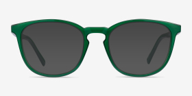 Persea Vert Plastique Montures de lunettes de vue d'EyeBuyDirect, with Tinted Lenses