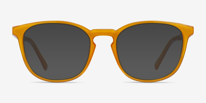 Persea Yellow PlasticEyeglass Frames from EyeBuyDirect, with Tinted Lenses