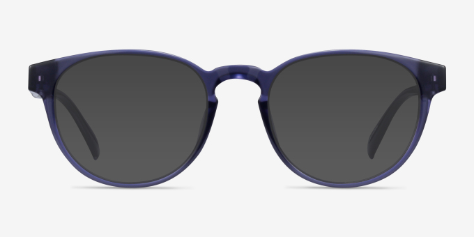 Hawthorne Crystal Dark Blue PlasticEyeglass Frames from EyeBuyDirect, with Tinted Lenses