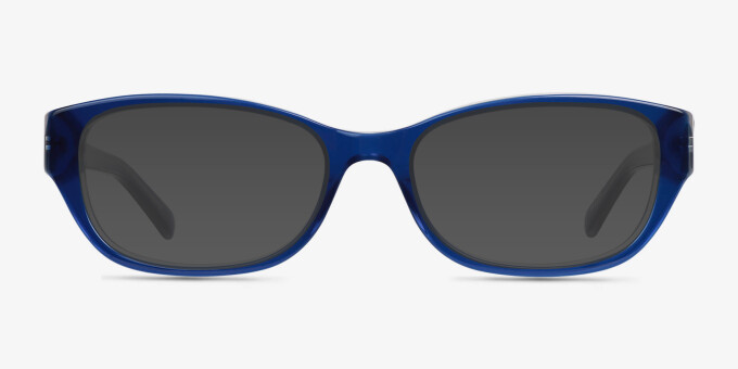 Rafi Navy AcetateEyeglass Frames from EyeBuyDirect, with Tinted Lenses