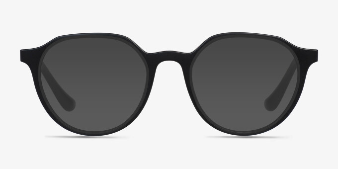 Prue Matte Black PlasticEyeglass Frames from EyeBuyDirect, with Tinted Lenses