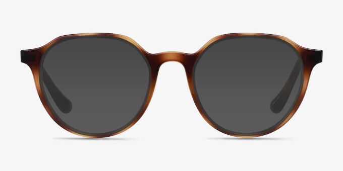 Prue Matte Tortoise PlasticEyeglass Frames from EyeBuyDirect, with Tinted Lenses