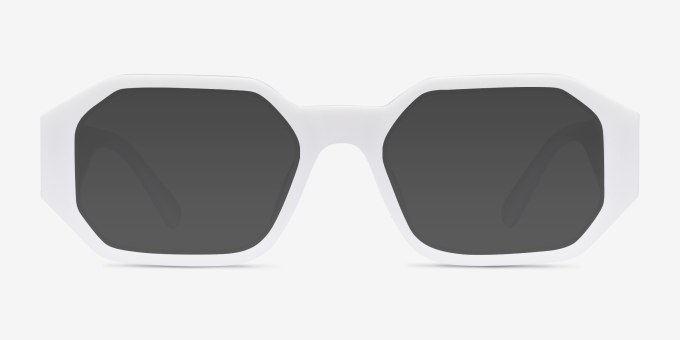 Indie White AcetateEyeglass Frames from EyeBuyDirect, with Tinted Lenses