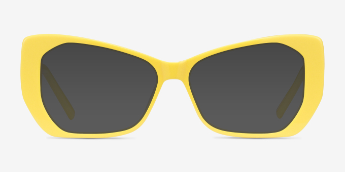 Deduce Yellow AcetateEyeglass Frames from EyeBuyDirect, with Tinted Lenses