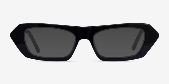 Synth Black AcetateEyeglass Frames from EyeBuyDirect, with Tinted Lenses