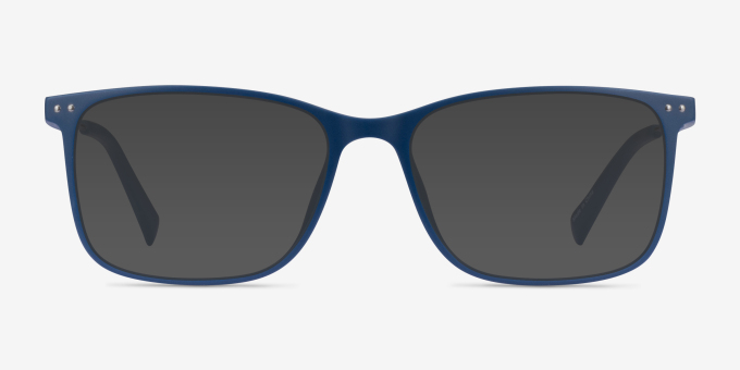 Ease Navy MetalEyeglass Frames from EyeBuyDirect, with Tinted Lenses