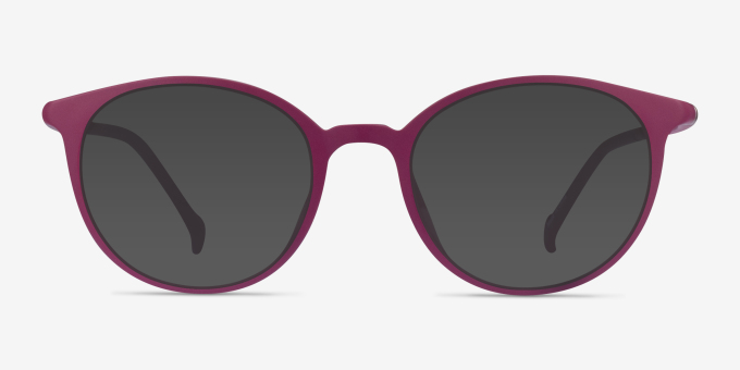 Berry Purple PlasticEyeglass Frames from EyeBuyDirect, with Tinted Lenses