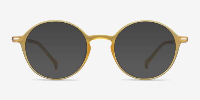 Matcha Clear Yellow PlasticEyeglass Frames from EyeBuyDirect, with Tinted Lenses