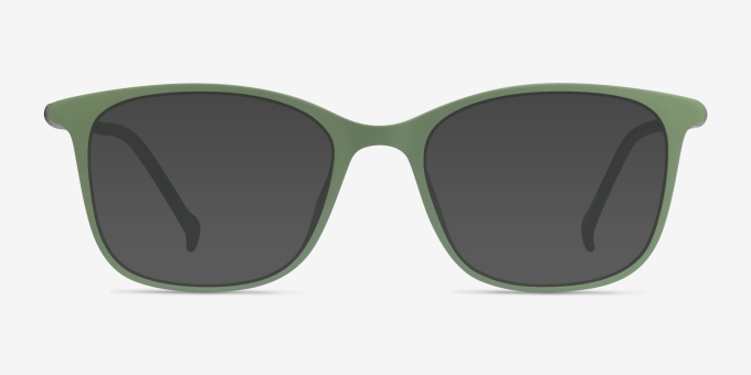 Bamboo Green PlasticEyeglass Frames from EyeBuyDirect, with Tinted Lenses