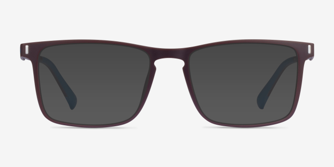 Anza Dark Brown PlasticEyeglass Frames from EyeBuyDirect, with Tinted Lenses