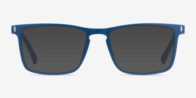 Anza Navy PlasticEyeglass Frames from EyeBuyDirect, with Tinted Lenses