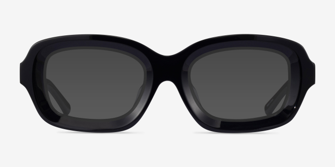 Borough Black AcetateEyeglass Frames from EyeBuyDirect, with Tinted Lenses