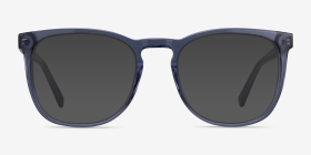 Promise Crystal Blue Green Acétate Montures de lunettes de vue d'EyeBuyDirect, with Tinted Lenses