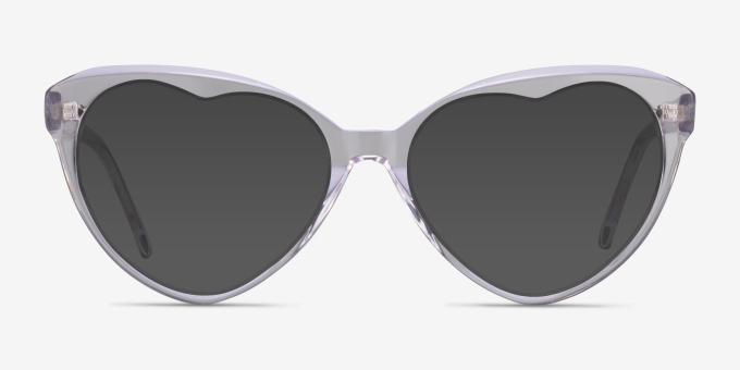 Cara Clear Crystal AcetateEyeglass Frames from EyeBuyDirect, with Tinted Lenses