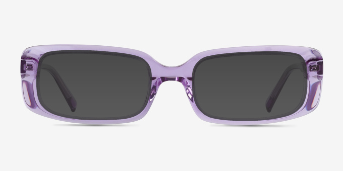 Anita Crystal Purple AcetateEyeglass Frames from EyeBuyDirect, with Tinted Lenses