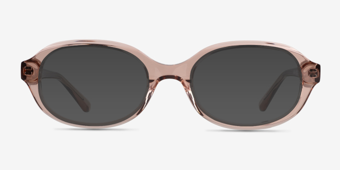 Patti Crystal Beige AcétateMontures de lunettes de vue d'EyeBuyDirect, Avec des Verres Teintés