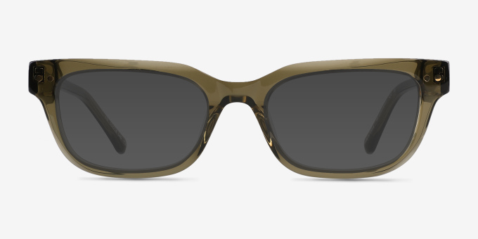 Liz Crystal Kahki AcetateEyeglass Frames from EyeBuyDirect, with Tinted Lenses