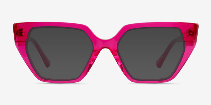 Dionne Crystal Fushia Pink AcetateEyeglass Frames from EyeBuyDirect, with Tinted Lenses